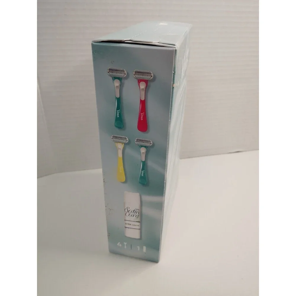 Gillette Venus Smooth Skin Bundle Tropical Disposable Razors 4ct + Shave Gel